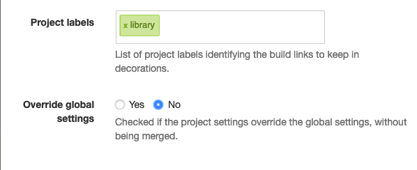 Project main build links