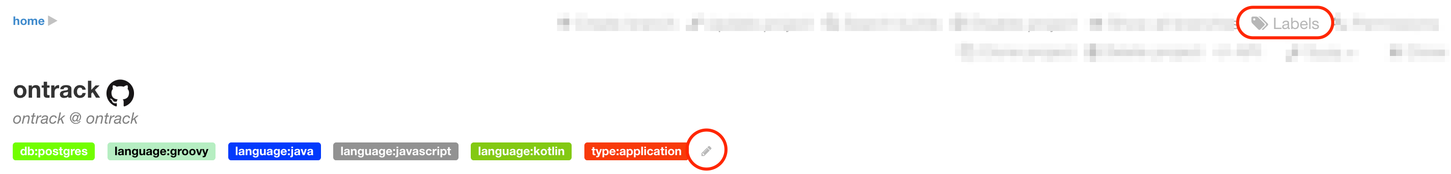 Project label assignment commands