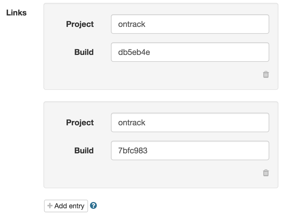 Build links input