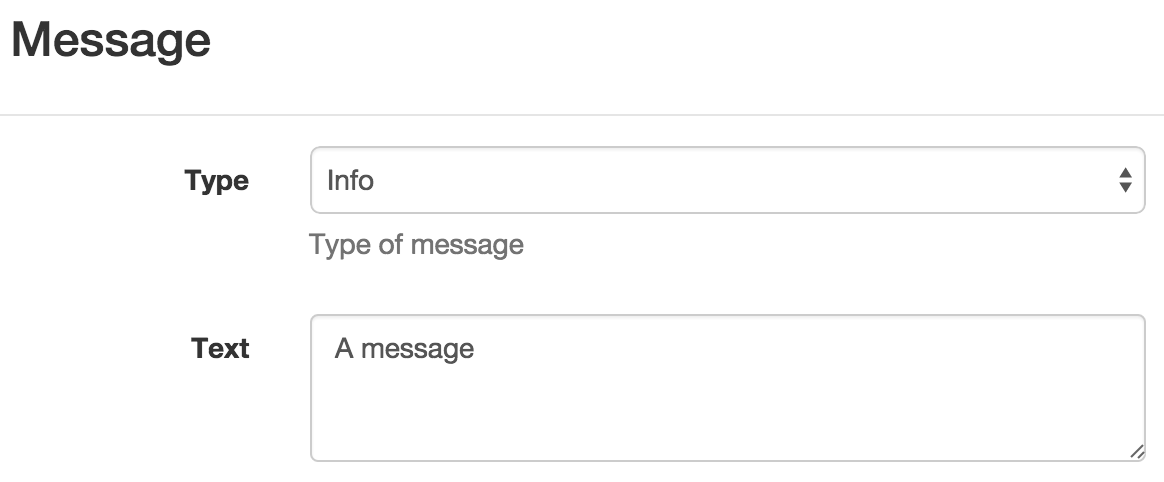 Message input