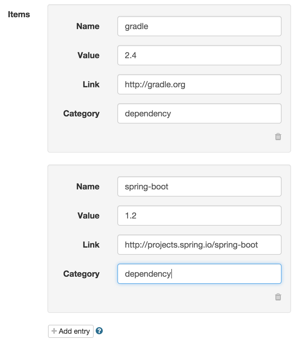 Meta information input