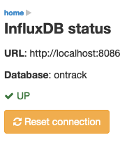 InfluxDB status UI