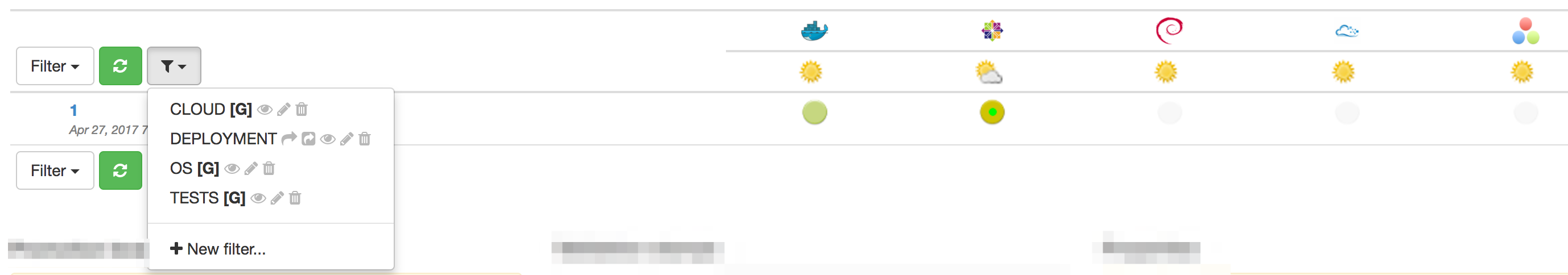 Selection of validation stamp filter